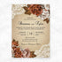 rustic earthy burlap dusty terracotta rose affordable wedding invitation CWIF51